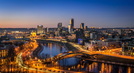 Fototapeta na wymiar Vilnius at golden hour