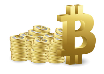 Bitcoin crypto currency stick graph chart of stock market investment trading, Bullish point, Bearish point