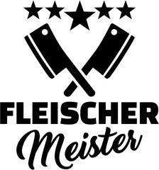 Master butcher with butcher knifes german
