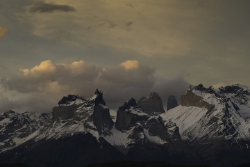 Sunset, Rio Serrano & Torres del Paine