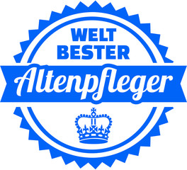 Worlds best caregiver emblem german