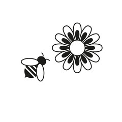 Bee and flower icons