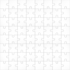 Creative vector illustration of jigsaw puzzle pieces background. Business concept art design blank mockup template. Abstract graphic seamless mosaic element