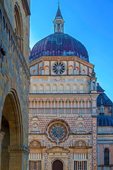 Obraz premium Part of facade from Basilica Santa Maria Maggiore, Bergamo, Italy