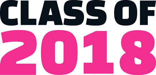 Class of 2018 black and red