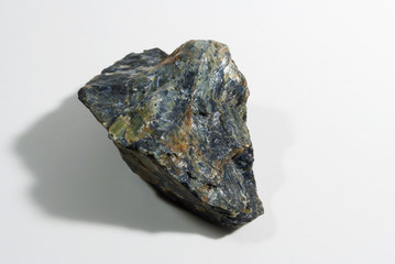 Mineral stones in studio with withe background