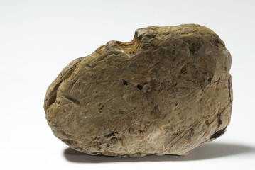 Mineral stones in studio with withe background