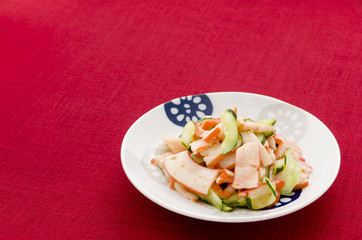 中華いかとキュウリの和え物