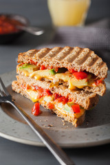 grilled cheese sandwich with avocado and tomato