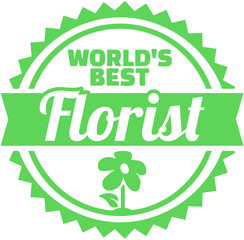 Worlds best florist emblem