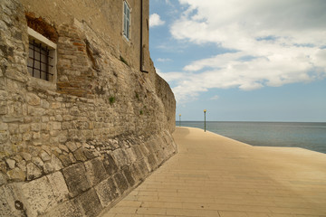 Promenade Novigrad, Istria, Croatia.