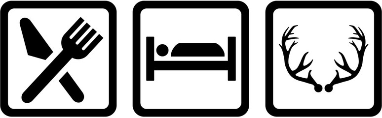 Eat sleep hunt  icons
