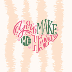 Love concept inspirational hand lettering motivation poster. Silhouette design for a logo, greeting cards, invitations, posters, banners, seasonal greetings illustrations.