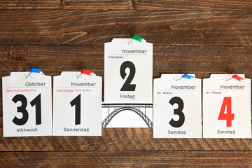 Brückentag nach Allerheiligen November 2018