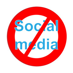 No social media symbol isolated on white backgroun
