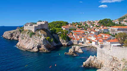 Fototapeta na wymiar Overview of St John`s Fort at Dubrovnik, Croatia
