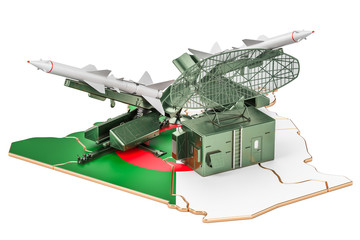 Algerian missile defence system concept, 3D rendering