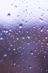 raindrops on the window glass