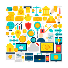 Cryptocurrency Objects Set