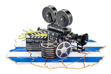 Uruguayan cinematography, film industry concept. 3D rendering