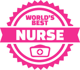 Worlds best nurse emblem