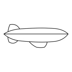 Dirigible icon, outline style