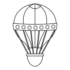 Fototapeta na wymiar Old fashioned helium balloon icon, outline style