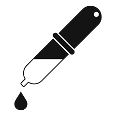 Pipette icon, simple style
