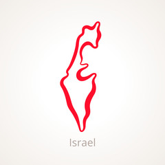 Israel - Outline Map