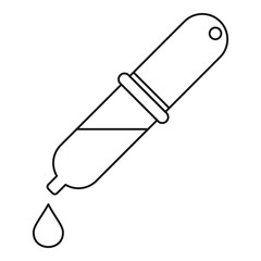 Pipette icon, outline style