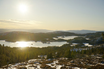 View of Blefjell mountain area. Norway