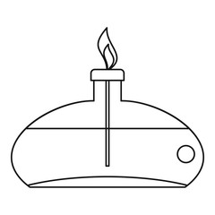 Chemical burner icon, outline style