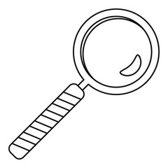 Magnify icon, outline style