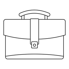 Leather briefcase icon, outline style