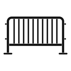 Steel barrier icon, simple style