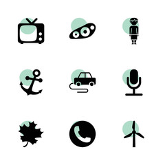 Old icons. vector collection filled old icons set.