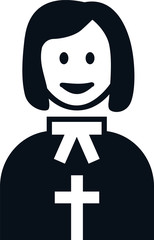 Pastor female pictogram