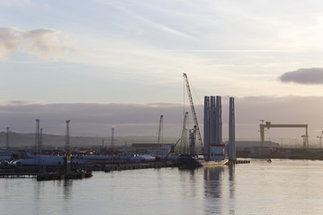 Fototapeta na wymiar Belfast Harbour area 
