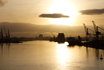 Fototapeta na wymiar Belfast Harbour area 