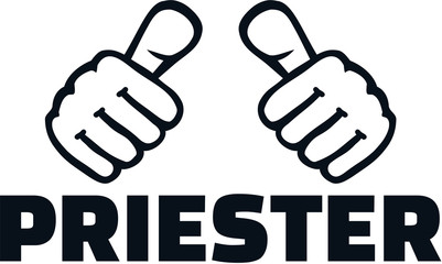 Priest pastor with thumbs german