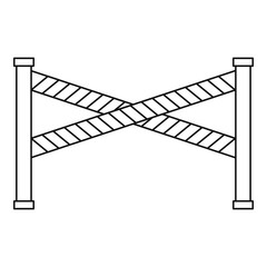 Police line icon, outline style