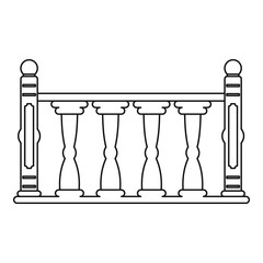 Balustrade icon, outline style