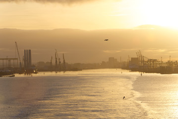 Naklejka premium Belfast Harbour area 