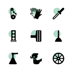 Rubber icons. vector collection filled rubber icons set.