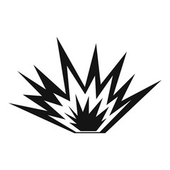 Nuclear explosion icon, simple style