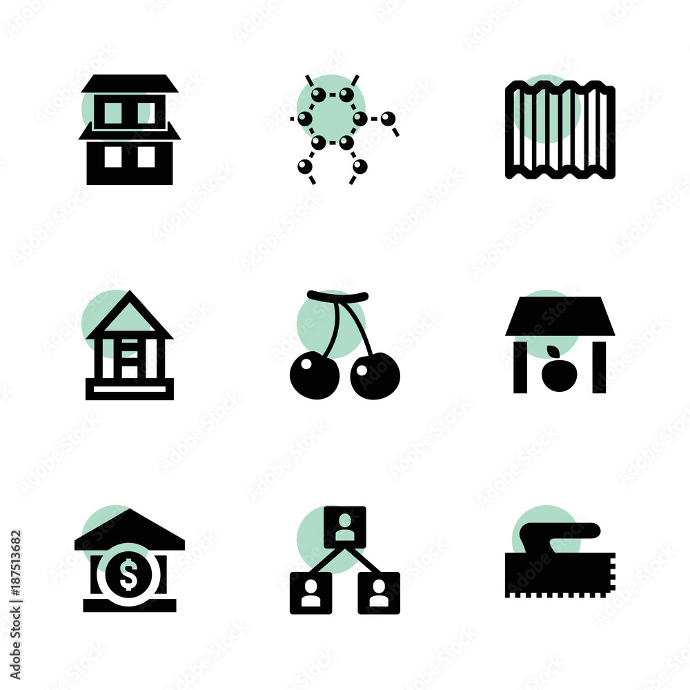 Aufkleber structure icons. vector collection filled structure icons set.