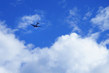 Fototapeta na wymiar Small airplane in the sky.