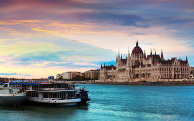 Obraz na płótnie Canvas Parlament in Budapest is hungarian landmark