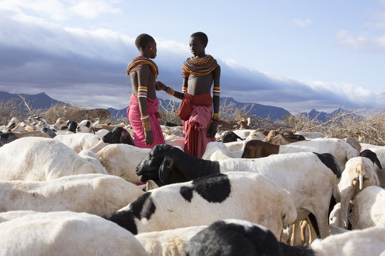 Two girls from Rendille Tribe.