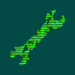 Service tool icon. Icon settings. Abstract key